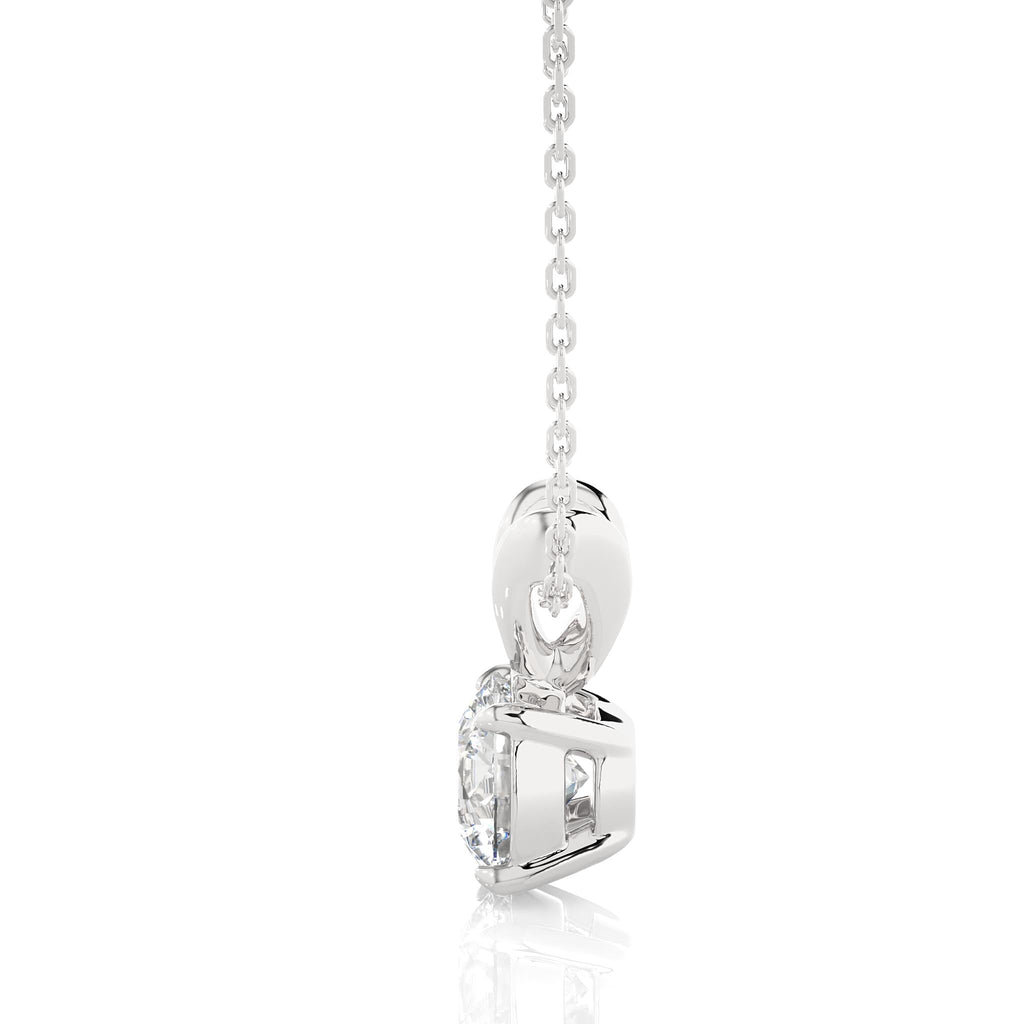 0.59 CT Round Cut Moissanite Diamond Solitaire Necklace