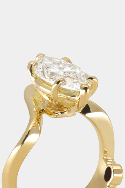 2 CT - 4 CT Marquise Cut Lab grown Diamond Unique Engagement Ring