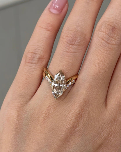 2.79 CT Marquise Cut Lab grown Diamond Solitaire Engagement Ring