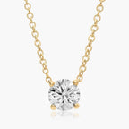 0.25 - 3.00 CT Round Cut Moissanite Diamond Solitaire Necklace