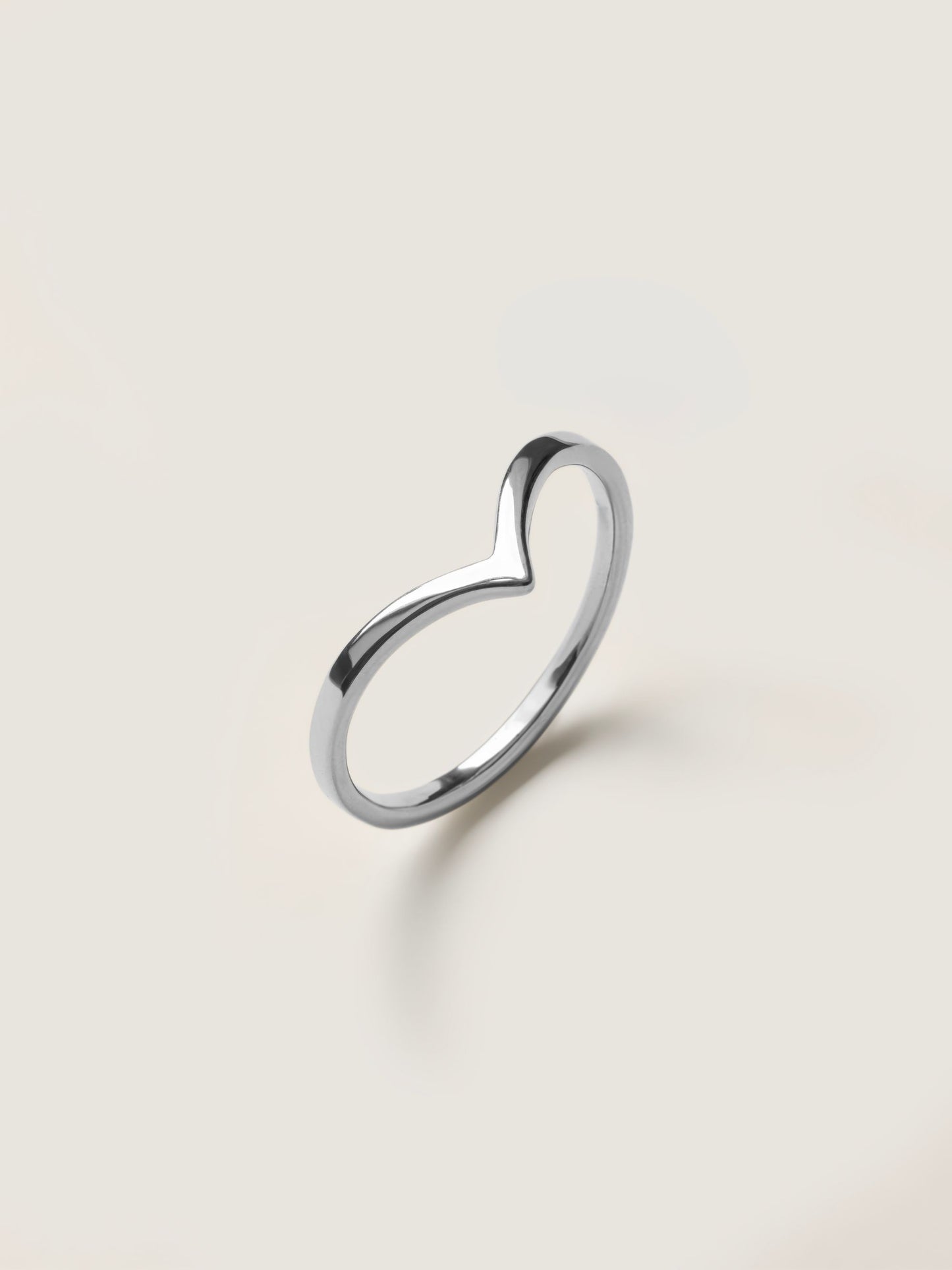Chevron Plain Wedding Band