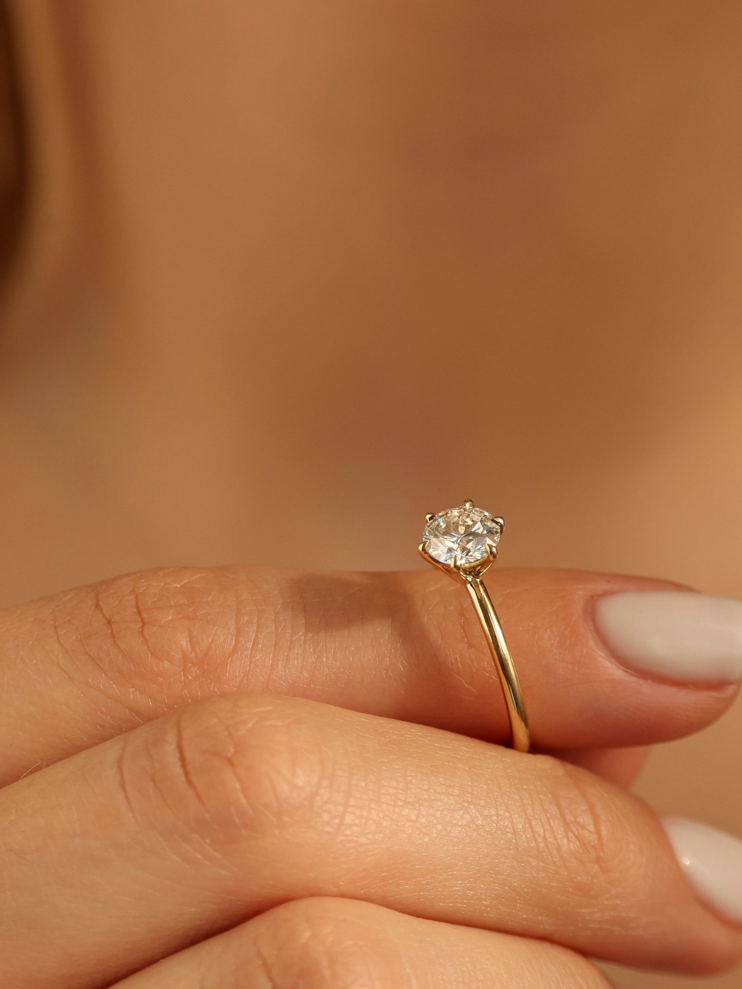 1.5 CT - 3.5 CT Round Cut Lab grown Diamond Solitaire Engagement Ring