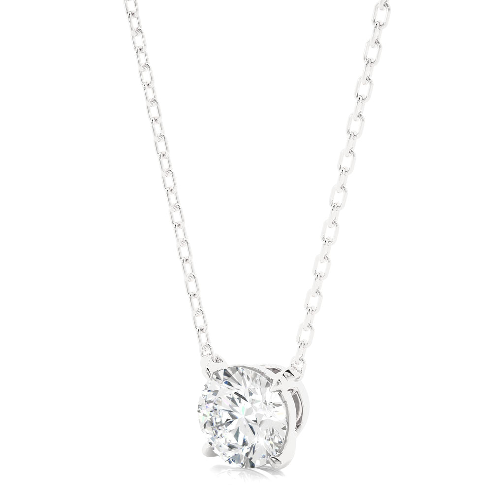 1.03 CT Round Cut Moissanite Diamond Solitaire Pendant Necklace