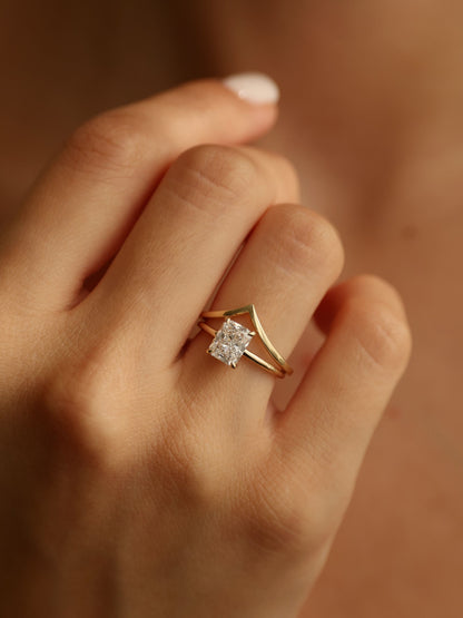 1.5 CT - 3.5 CT Radiant Cut Lab grown Diamond Solitaire Engagement Ring